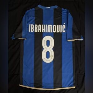 Ibrahimovic #8 Retro Inter S-L Soccer Jersey Milan home blue